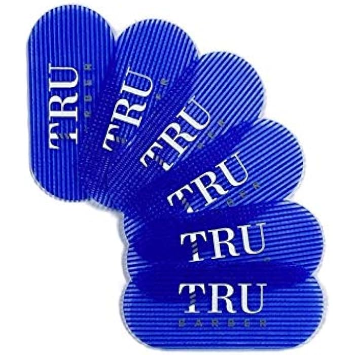 TRU BARBER Hair Grippers Bundle Pack, 6 pieces for Men and Women - Salon and Barber, Hair Clips for Styling, Sectioning, Cutting and Coloring, Nonslip Grips, Hair holder (Blue) - Image 1